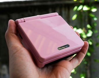 Usa Tariffs Included - Backlit IPS GBAsp  Nintendo GameBoy Advance SP Mirror Baby Pink