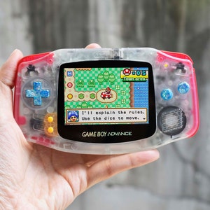 Extra Mods And IPS Backlit LCD GBA Mod Nintendo GameBoy Advance Clear Shell Colorful Buttons