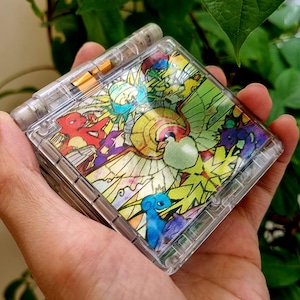 Backlit IPS GBAsp Mod Nintendo GameBoy Advance SP Mirror Clear Shell Ancient Legend Of Zelda