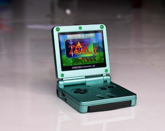 Usa Tariffs Included - Backlit IPS GBAsp  Nintendo GameBoy Advance SP Metallic Turquoise