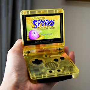 Backlit IPS GBAsp Mod Nintendo GameBoy Advance SP Clear Yellow Glass Lens
