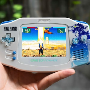 Extra Mods And IPS Backlit LCD GBA Mod Nintendo GameBoy Advance Final  Fantasy Blue Theme Sparkle Buttons