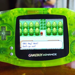 Extra Mods And IPS Backlit LCD GBA Mod Nintendo GameBoy Advance Neon Green