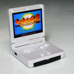 Backlit IPS GBAsp Mod Nintendo GameBoy Advance SP Pearl White