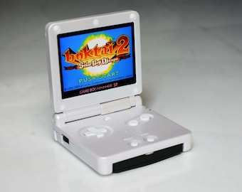 Backlit IPS GBAsp Mod Nintendo GameBoy Advance SP Pearl White