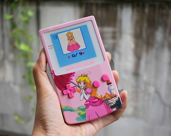 Usa Tariffs Included - Funnyplaying Retro Pixel IPS Q5 Game Boy Color With Laminated Lens Nintendo GBC  Princess Peach