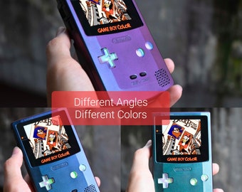 Usa Tariffs Included - Retro Pixel IPS Q5 Game Boy Color Nintendo GBC  Chameleon Shell and Cool Opal Buttons