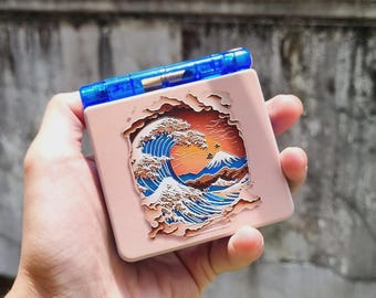 Usa Tariffs Included - IPS V5 GBAsp  Nintendo GameBoy Advance SP The Japanese Great Wave