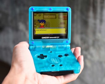 Usa Tariffs Included - Backlit IPS GBAsp  Nintendo GameBoy Advance SP Ocean Blue