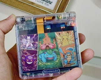 Usa Tariffs Included - IPS V5 GBAsp  Nintendo GameBoy Advance SP Pokemon Comic Edition