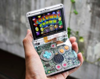 Usa Tariffs Included - Backlit IPS GBAsp  Nintendo GameBoy Advance SP Candy Colorful Mirror Clear Shell