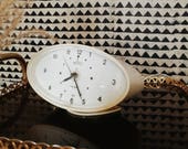 Alarm clock clock CALOR, vintage 1960s, ivory and black