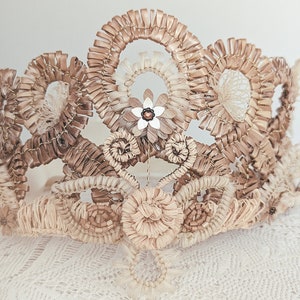 Crown/headpiece/tiara NEREÏDE of braided straw image 5