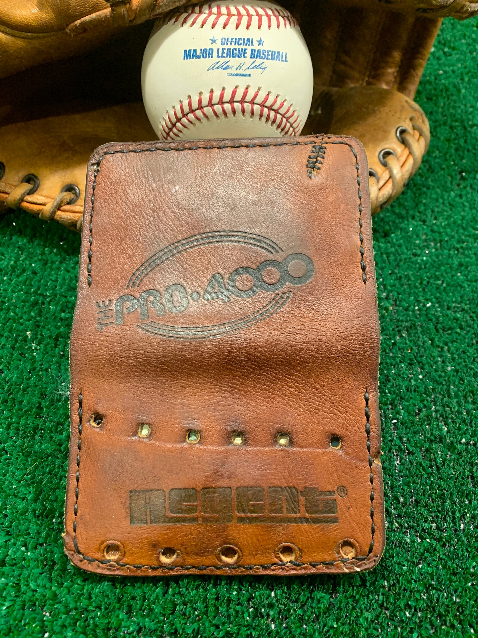Vintage Baseball Glove Wallet 2 pocket Minimalist Baseball Etsy