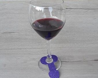 I Love Dick Heart Wine Glass Charm Drink Marker