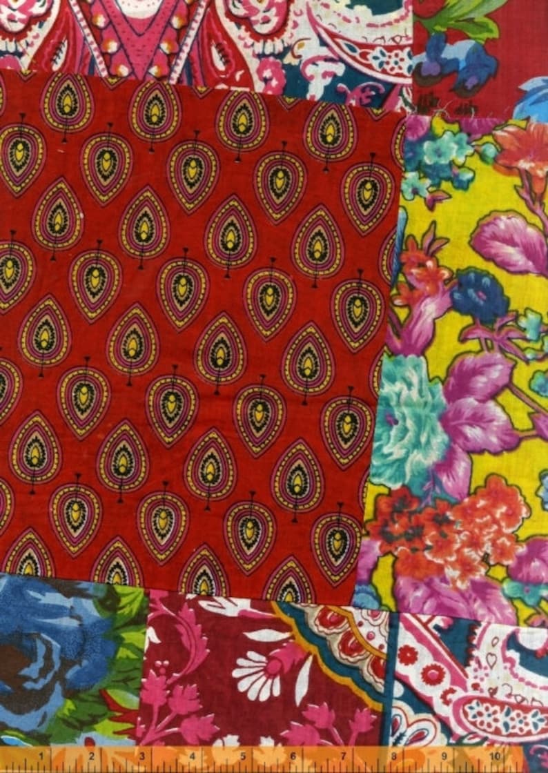 Kantha Hand Embroidered South Asian Fabric by the yard Etsy