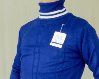 Unworn original late 60&#39;s-70&#39;s Mod styled acrylic roll necks  in 3 sizes and 6 colour ways