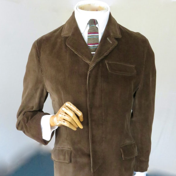 Perfect Mod cord frock coat/ shorty, fly fronted, slim lapels and high revere. Original mid 60's Danimac 36 R
