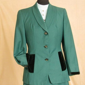 Jay 60&#39;s tailored skirt suit all wool and velvet trim