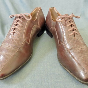 Mid 60&#39;s original Mod leather mix shoes stated 7.5 UK