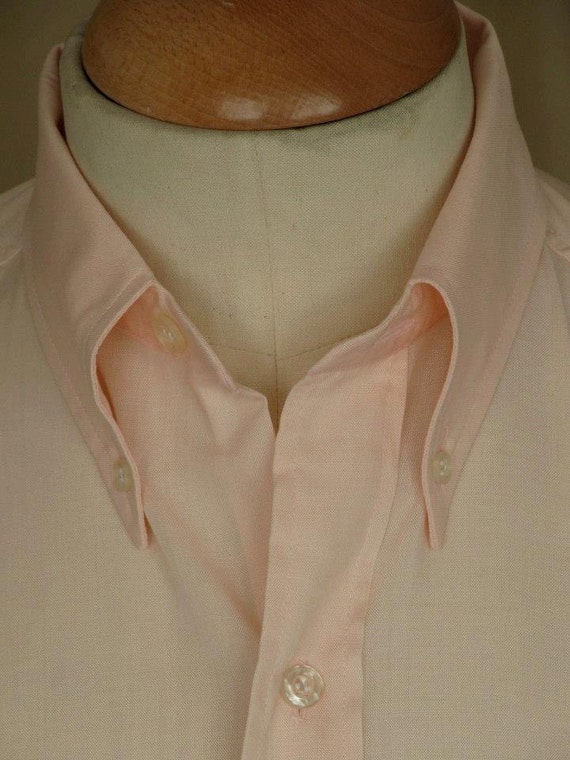 ovy Cotton Shirts (white×brown) Men's 60's Oxford Ivy Poly-cotton Unworn and Packeted Shirt 14