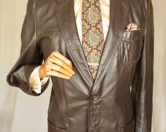 King of Carnaby st, John Stephens later incarnation in the 1980's light leather jacket.Size 44" NB mark on shoulder and mild marks on sleeve