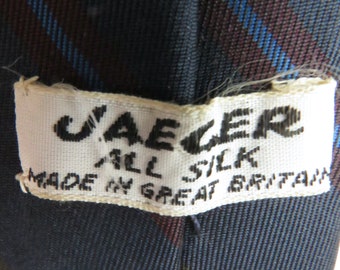 2 Jaeger Original mid 60's slim jim ties in silk