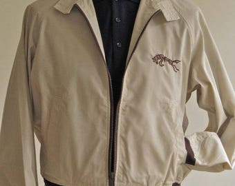 Early 70&#39;s authentic Harrington style Blouson Jacket, Bomber. A rolling Wrangler stitched logo on the front.