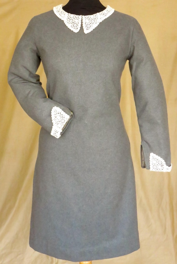 Original 60's Woollen Tailored Mod Ladies Dress With Fine Lace Collar and  Cuff. Sculptured Fit. Size 8 - Etsy
