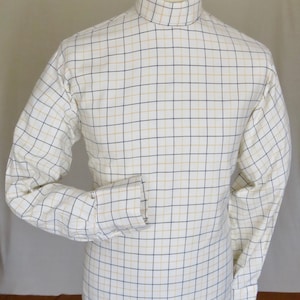 Swinging 60's, unworn, packeted, S-M, 'Revelation' cotton 'Doctor' shirts, back touch fastener opening, double button cuff and centre vent