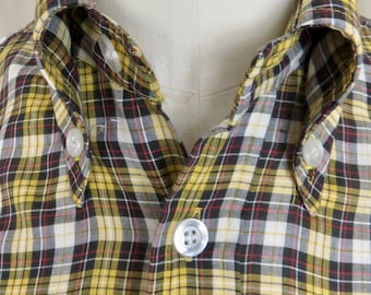 original 60's poly cotton shirt converted to a button down 16" collar