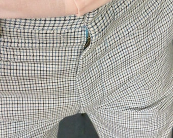 Only one  pair left of sharp mid 60's US made Sta prest in blue check  30.5" waist