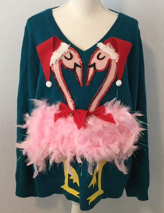 flamingo christmas sweaters