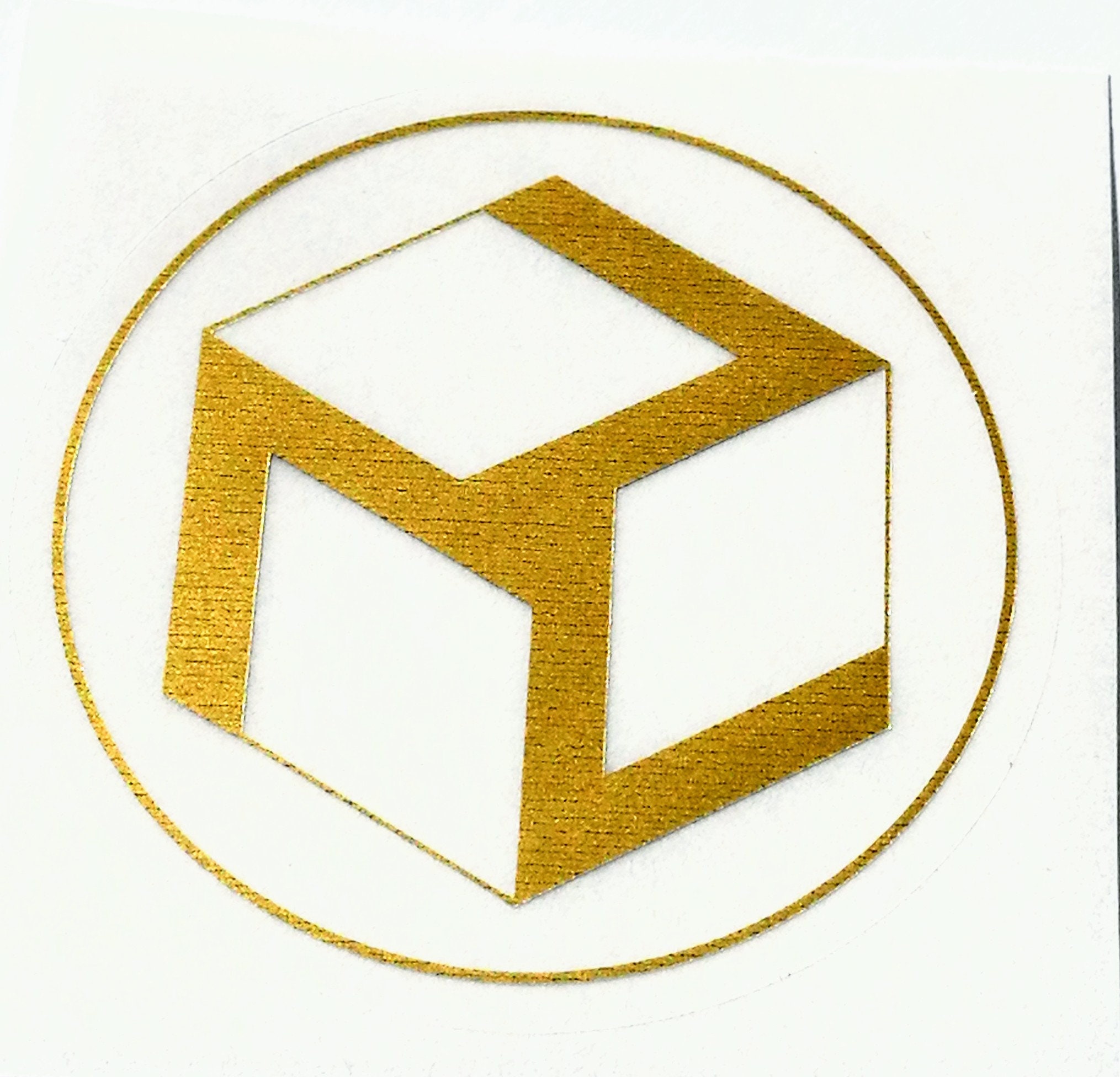 Antahkarana Feminine transparent gold adhesive labels millennial symbol connector of the mind with the Higher Self magic esoteric sticker