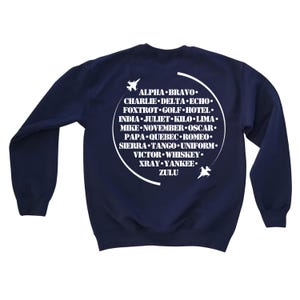 Personalized Fighter Jet Pilot Sweater - ALPHA BRAVO CHARLIE...