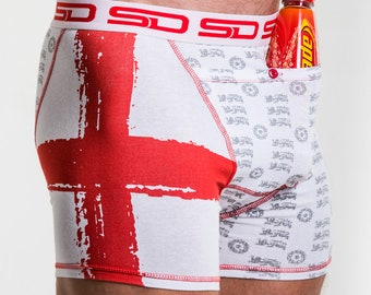 England Smuggling Duds Stash Boxers, Pocket Boxer Brief Shorts