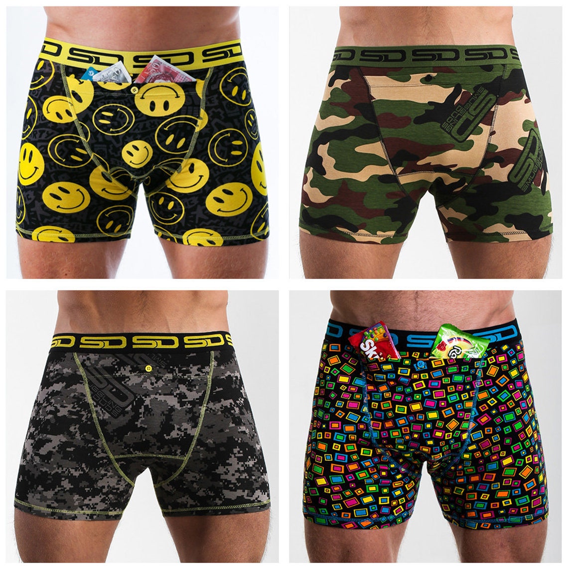 Smuggling Duds Core Collection Stash Boxers 4 Pack - Etsy