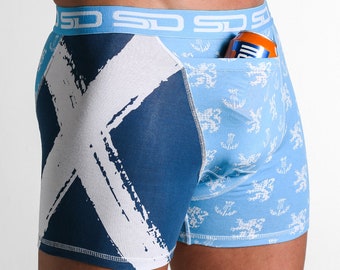 Scotland Smuggling Duds Stash Boxers, Pocket Boxer Brief Shorts