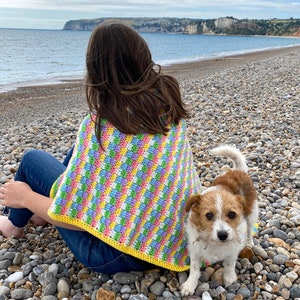 Happy Daze crochet blanket pattern - video and photo tutorials - easy crochet afghan, suitable for beginners
