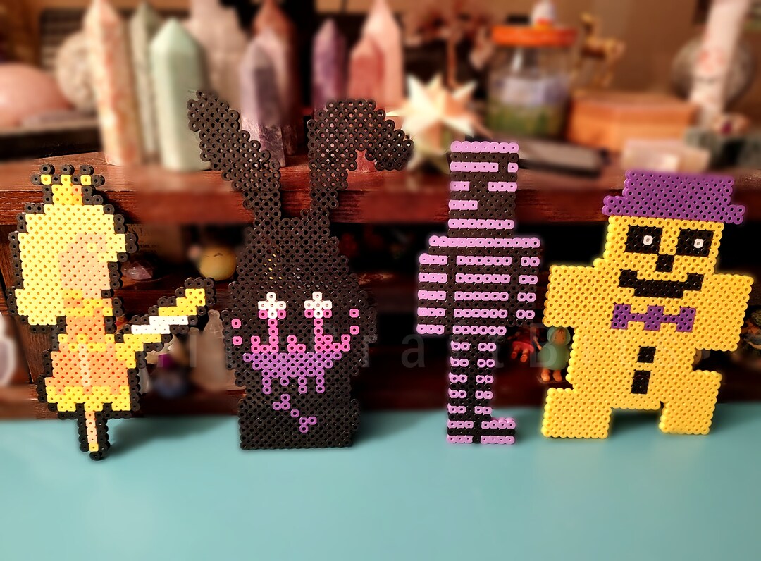 Bit Five Nights Sprites: the Princess, Glitchtrap, Purple Guy