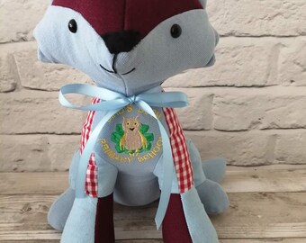 Memory Keepsake Fox - Memory Fox, School Uniform, Remembrance, baby clothes, Memory Keepsake, school uniform