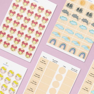 Emotion Tracker PDF - Mindfulness para niños - Tarjetas de emociones y tarjetas meteorológicas - Diario de emociones