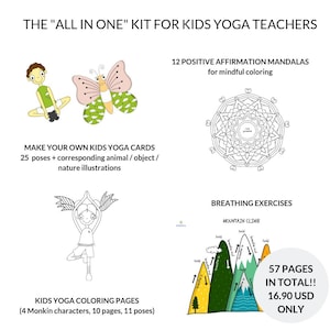 The All in One Kit for Kids Yoga Teachers - Kids Yoga & Mindfulness Printables