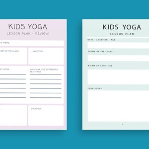 Kids Yoga Lesson Plan Template PDF