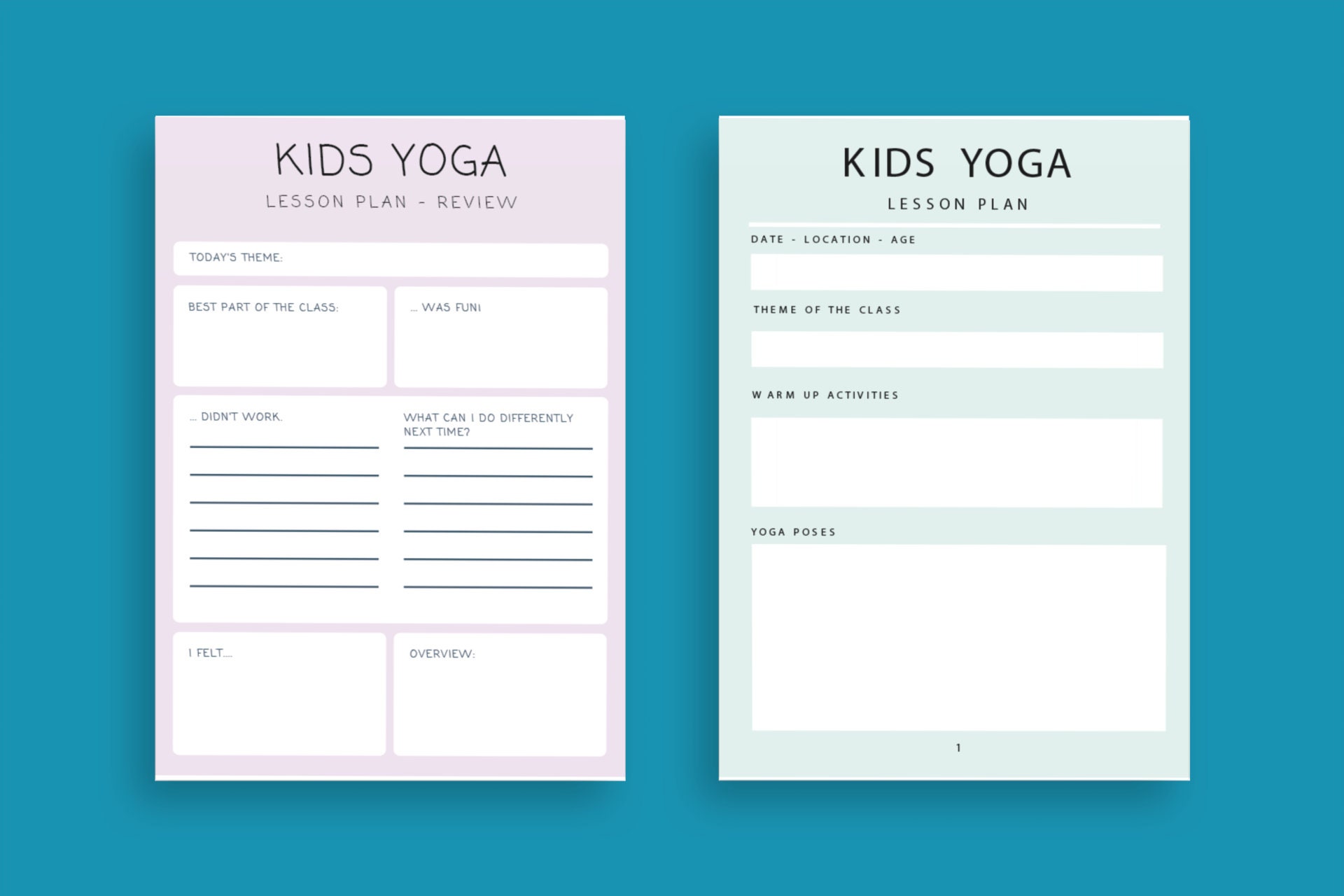 Kids Yoga Lesson Plan Template PDF Etsy Sweden Kids Yoga Lesson Plan Template PDF Etsy Sweden