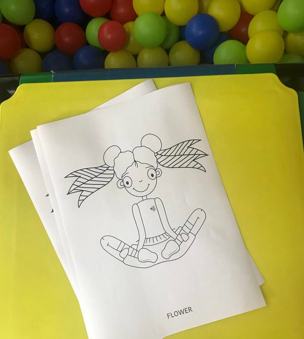 Kids Yoga Coloring Pages Ready to Print 10 Mindful | Etsy
