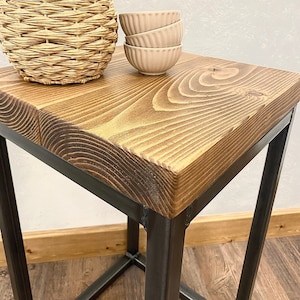 Rustic Side Table - Etsy UK