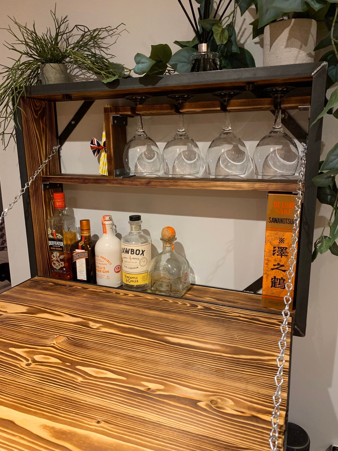 Wall Mounted Bar Gin Bar Drink Gin Rack Etsy