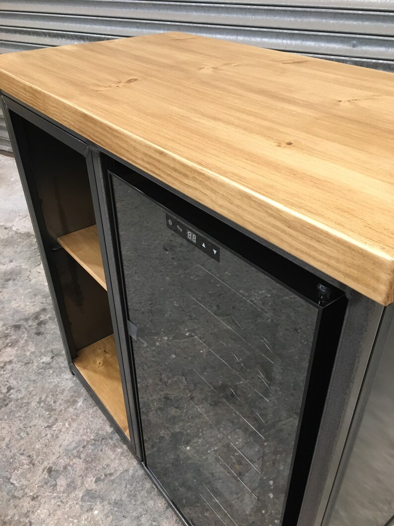 Industrial Sideboard With Wine Cooler Fridge Etsy UK