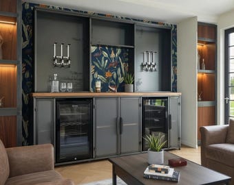 Industrial Bar Cabinet with Integrated Coolers & Optics